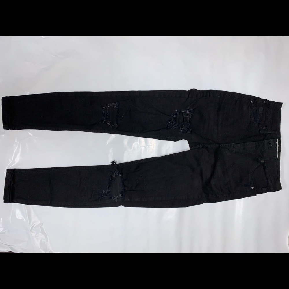 Black ripped Topshop Moto Jamie Jeans